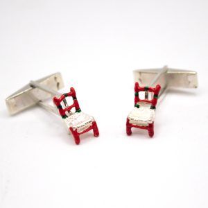 Gemelos de Plata de Ley Silla de la Feria