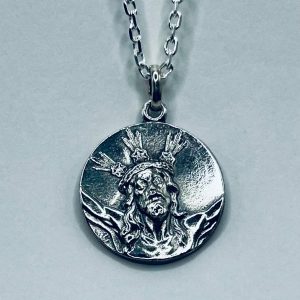Medalla Escapulario del Cachorro y Virgen del Patrocinio de Plata de Ley 925 – 22 mm