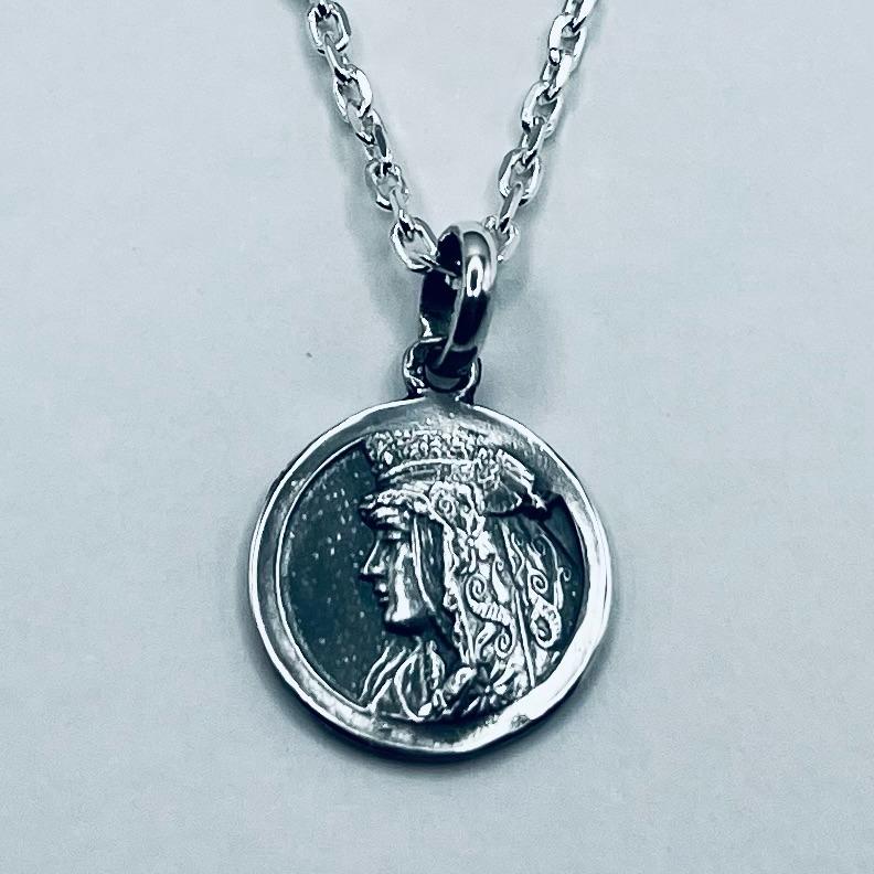 MEDALLA ESCAPULARIO CRISTO Y VIRGEN DE LA HDAD. DEL CALVARIO DE SEVILLA EN PLATA DE LEY - Imagen 2