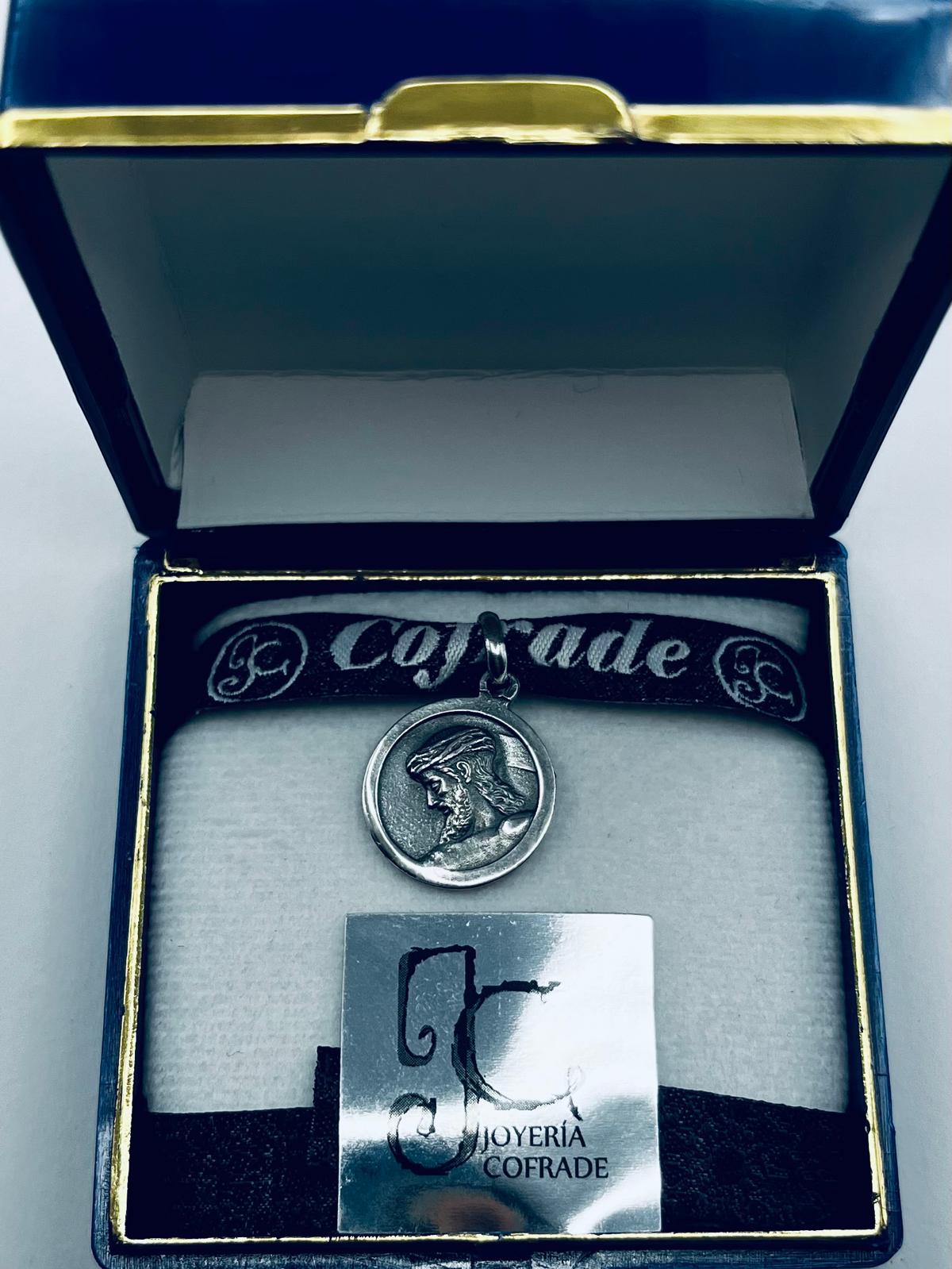 MEDALLA ESCAPULARIO CRISTO Y VIRGEN DE LA HDAD. DEL CALVARIO DE SEVILLA EN PLATA DE LEY - Imagen 3