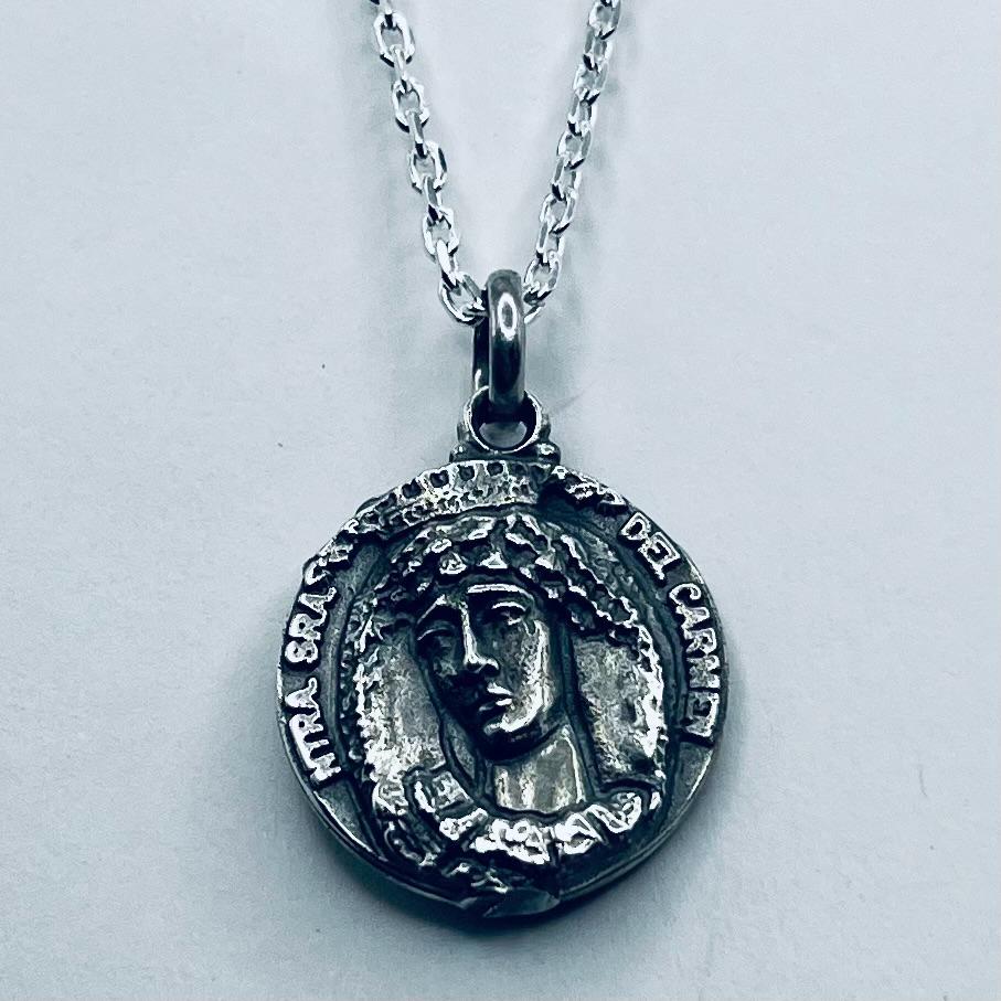 Medalla Escapulario Hermandad del Carmen - Jesús de la Paz y Virgen del Carmen - Plata de Ley 925 (21mm) - Imagen 2