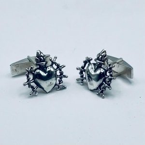 Gemelos de Plata Corazón de Siete Puñales (Dolorosa)