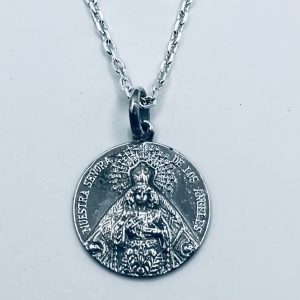 Medalla Virgen de los Ángeles (Hermandad de los Negritos) en Plata de Ley 21mm