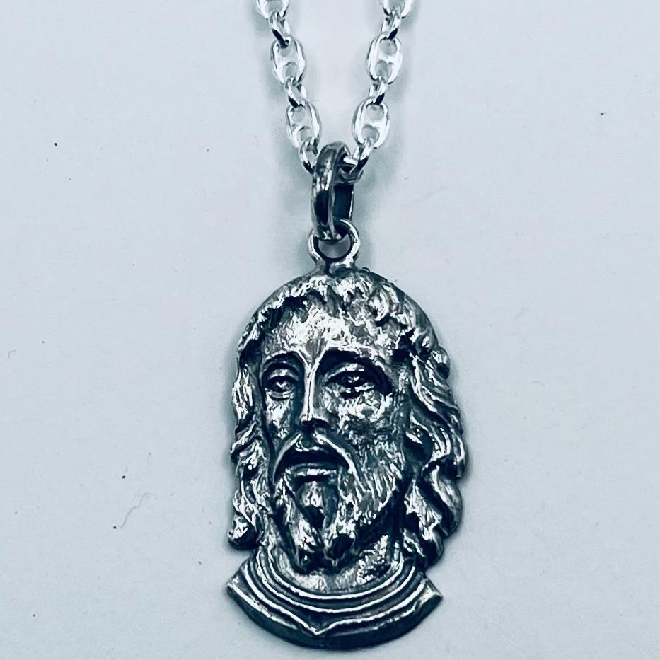 Silueta Cautivo de Santa Genoveva en plata de ley