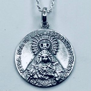 Medalla Virgen de la Esperanza de Triana en Plata de Ley (24 mm)