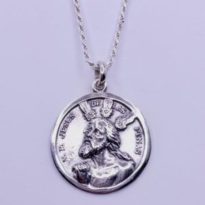 Medalla Jesús de las Penas de la Estrella en plata de ley envejecida (23 mm)